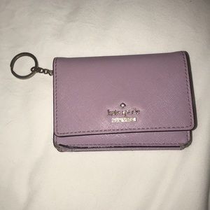 USED! Kate Spade keychain wallet purple